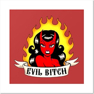 Evil Bitch (Colour) Posters and Art